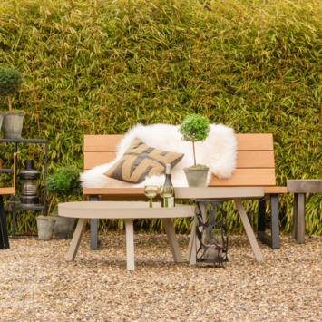 WOOOD bijzettafel tuin Sunny grijs metaal ø 80 cm