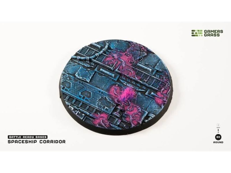 GamersGrass Base Alien Infestation round 80 mm (x1) Hochwertige Bases für den Miniaturenbau