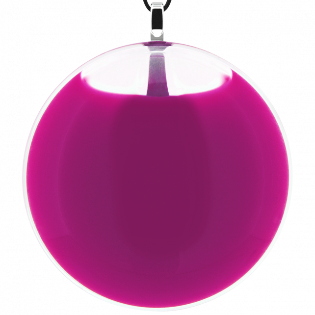 Pendentif en verre soufflé - Galet Giga Milk