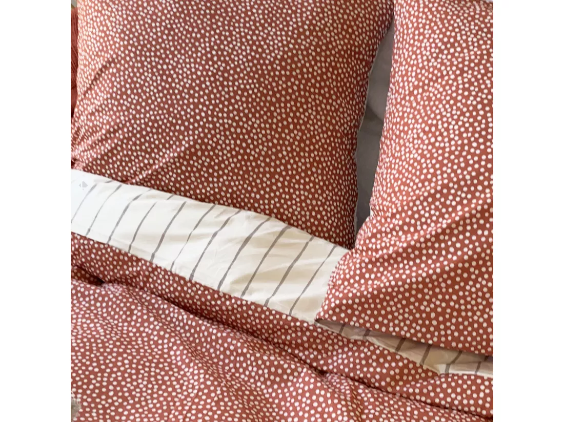 Parure de lit 260x240 cm coton issu de l'agriculture biologique POISINO Orange