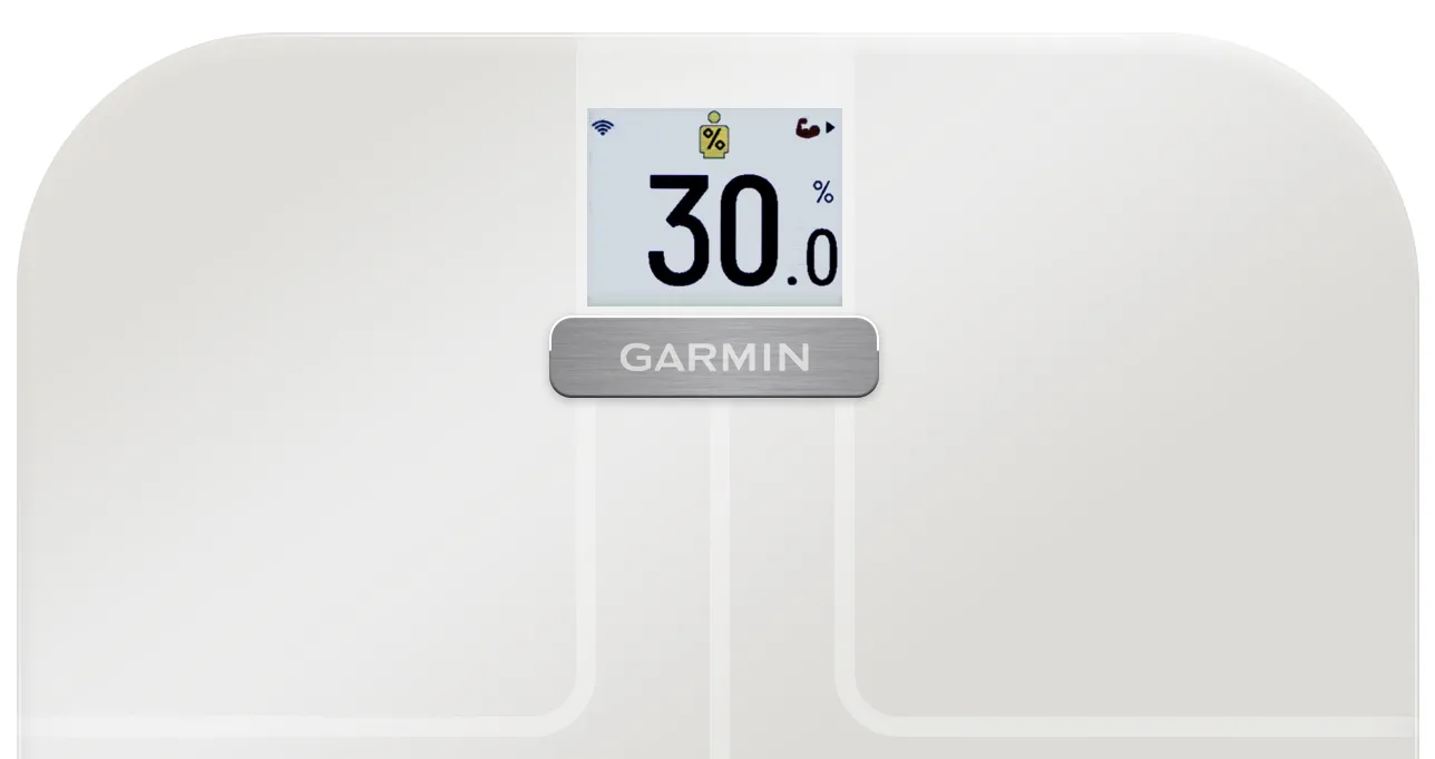Garmin Index S2 Smart Scale, Intl, White, 1 pack White