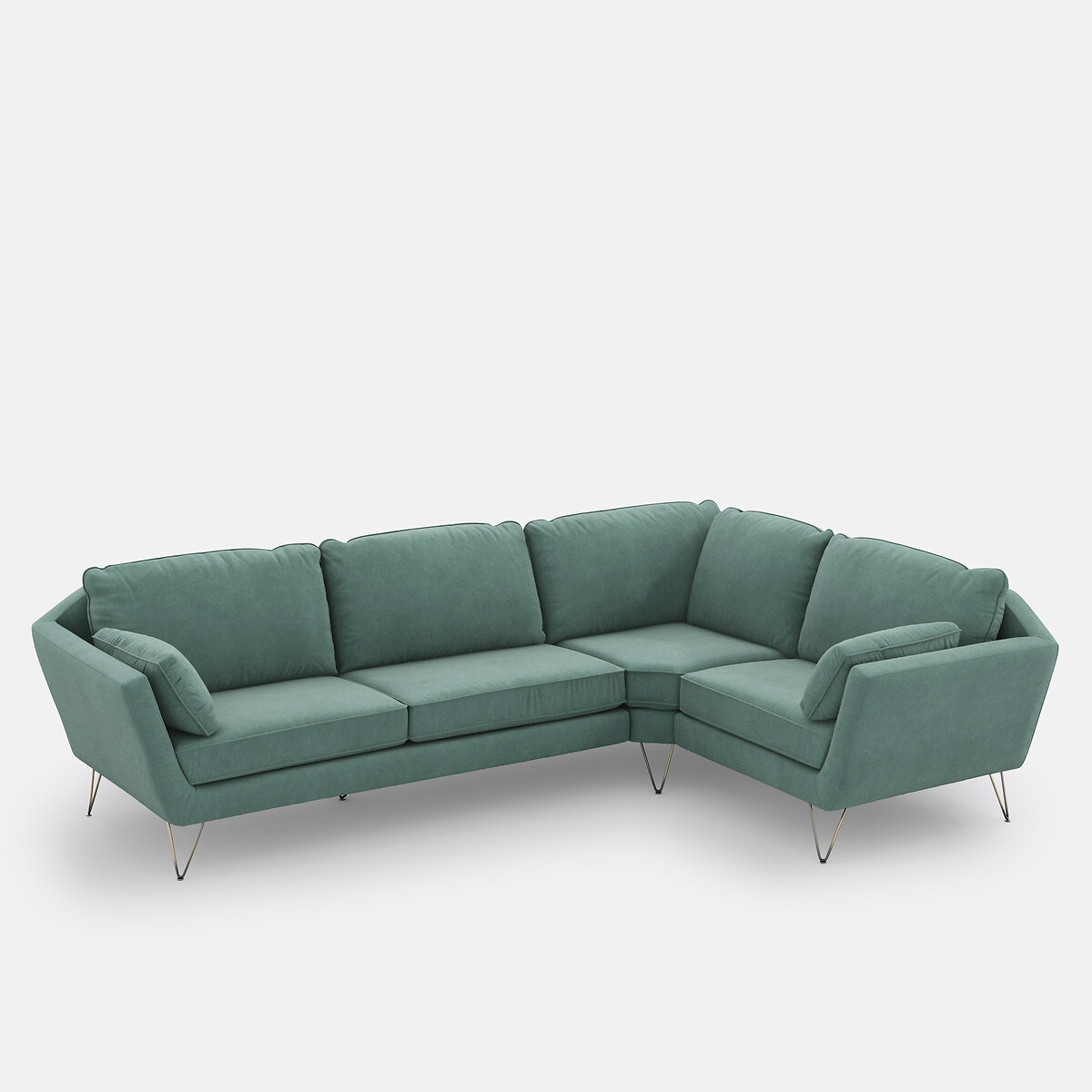 LA REDOUTE INTERIEURS<br>Sofá de canto XL em veludo, Topim