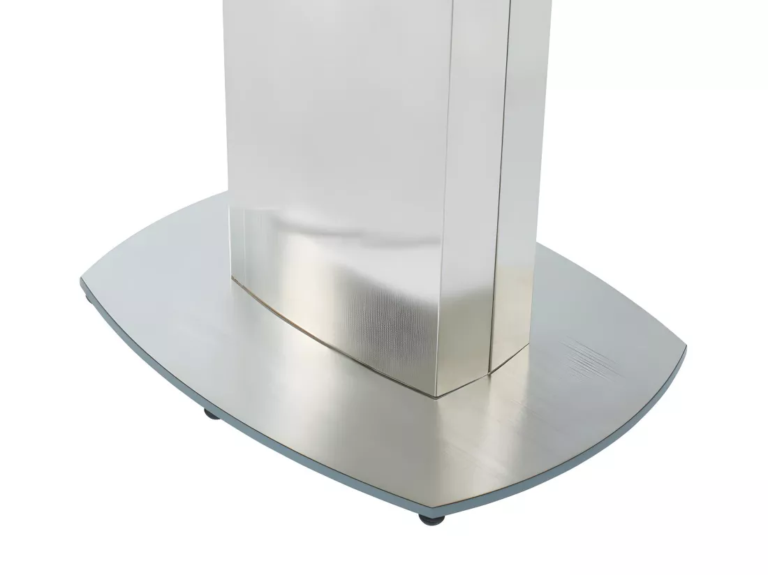 Table à manger extensible TALICIA - 4 à 6 personnes - Céramique et Acier - Effet Marbre