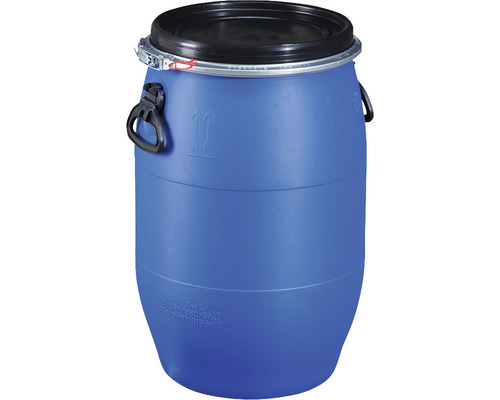 60L blauwe kunststof dekseltrommel