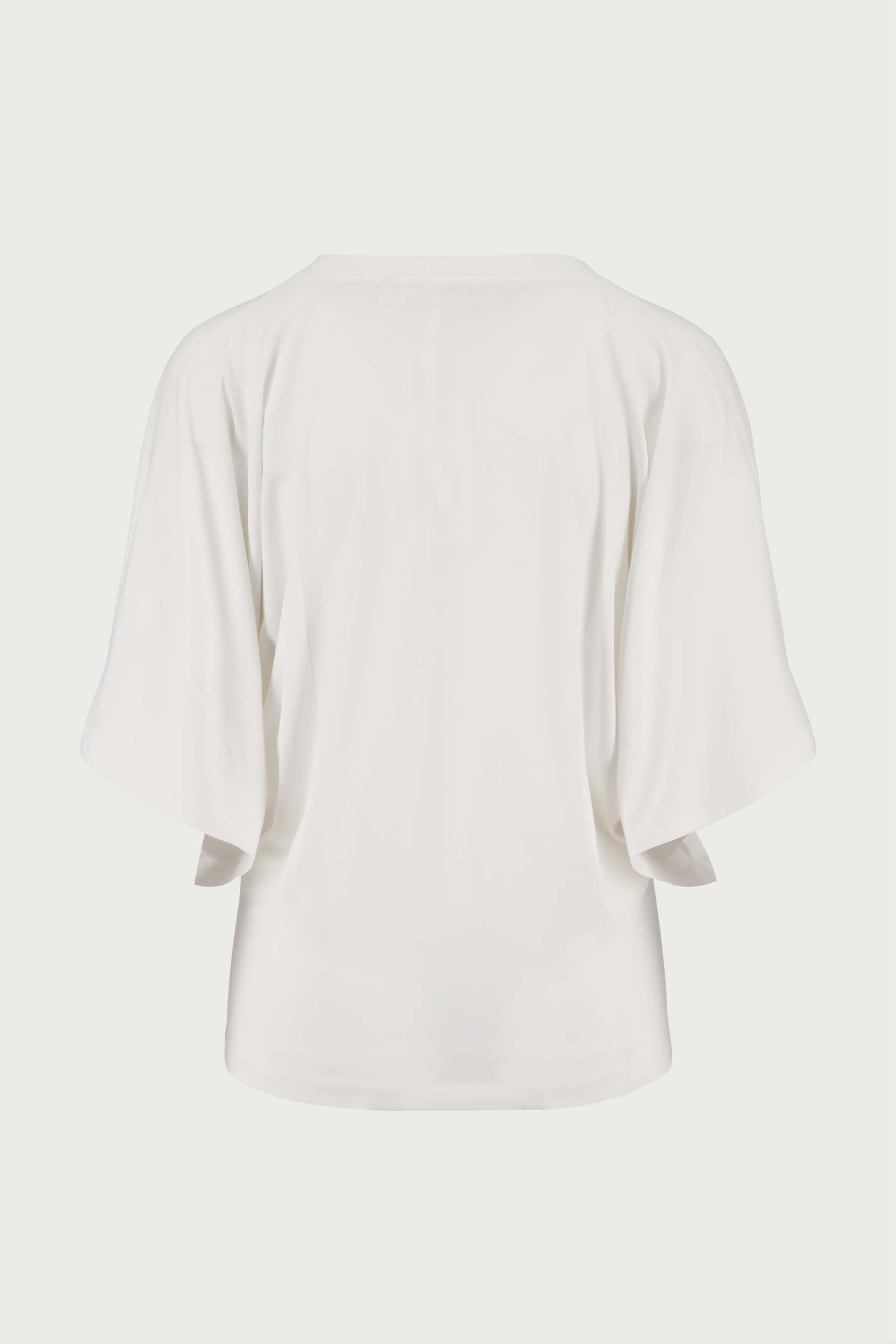 V hals T-shirt wijde mouw met Zusss embroidery
