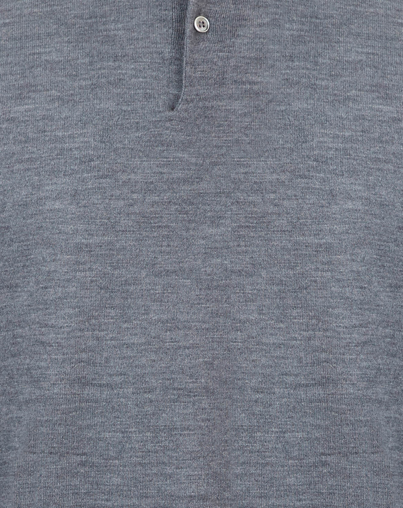 Hartford Pull 100% Laine col polo gris moyen