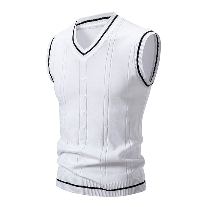 Fireon - V-hals vest met contrasterende rand
