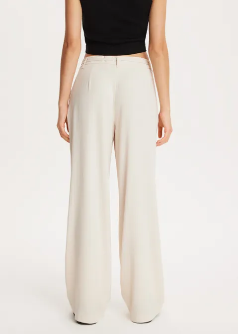 Pantalon met strik zand (ZND.L)