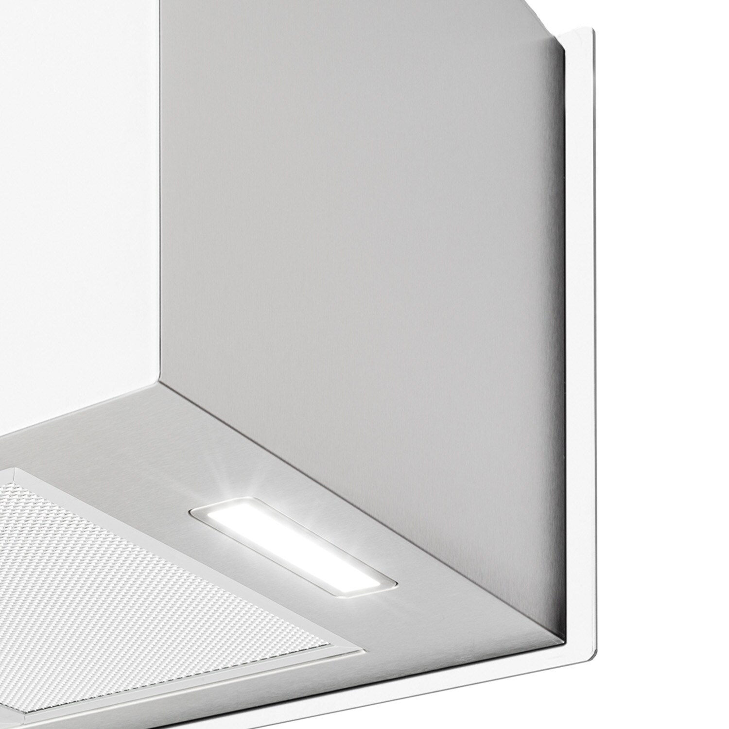 Kronleuchter XL Inselabzugshaube 90cm Umluft 590m³/h LED Touch weiß Weiß