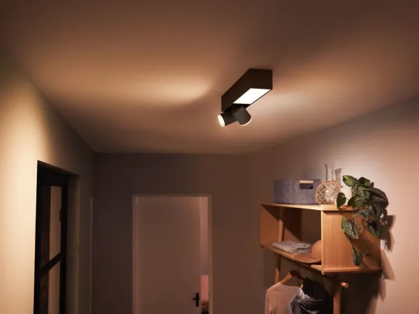 Philips Hue White and Color Ambiance Centris - Loftsspotlys - LED-lyspære/LED x 3 - 16 millioner farver - 2000-6500 K - sort