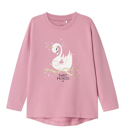 Name It Bluse - Mauve Orchid/Swan