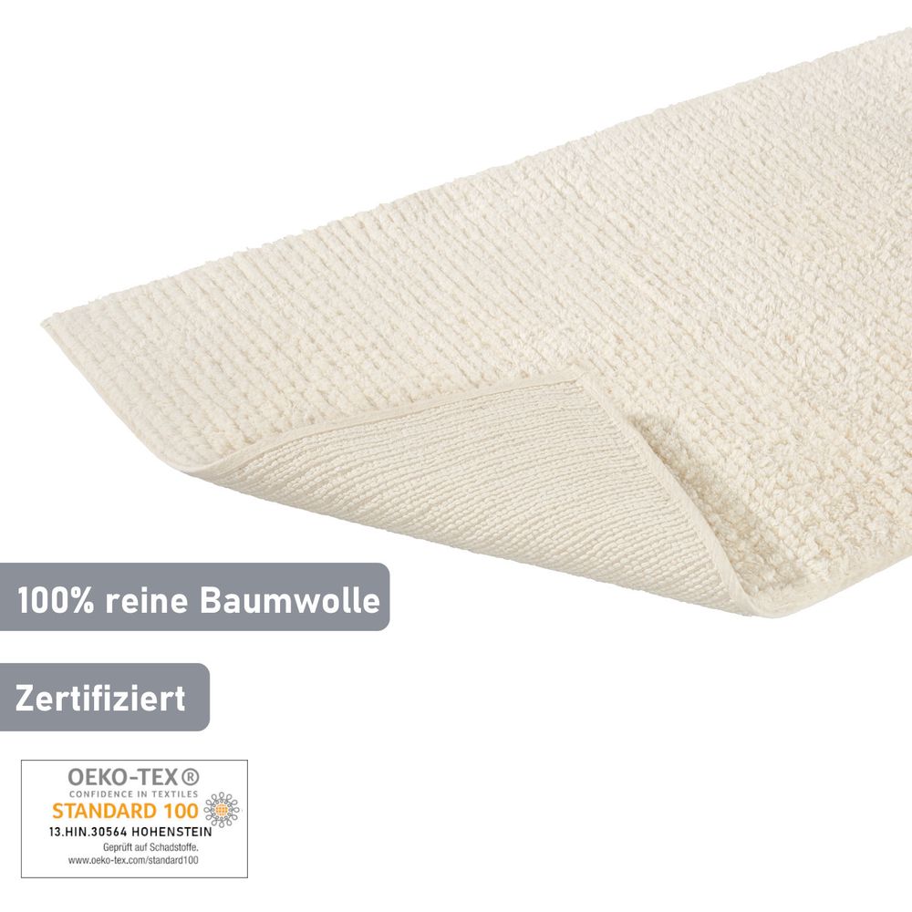 PANA® Badematte mit Streifenmuster • Duschvorleger • Badvorleger • waschbar • Ökotex zertifiziert • 100% Baumwolle Badteppich 60x100cm • versch. Farben