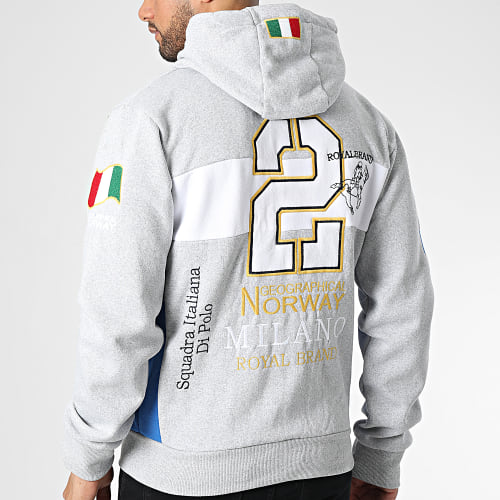 Sweat Zippé Capuche Filio Gris Chiné