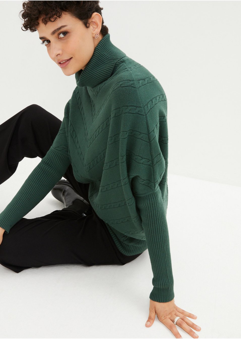 Pull col roulé