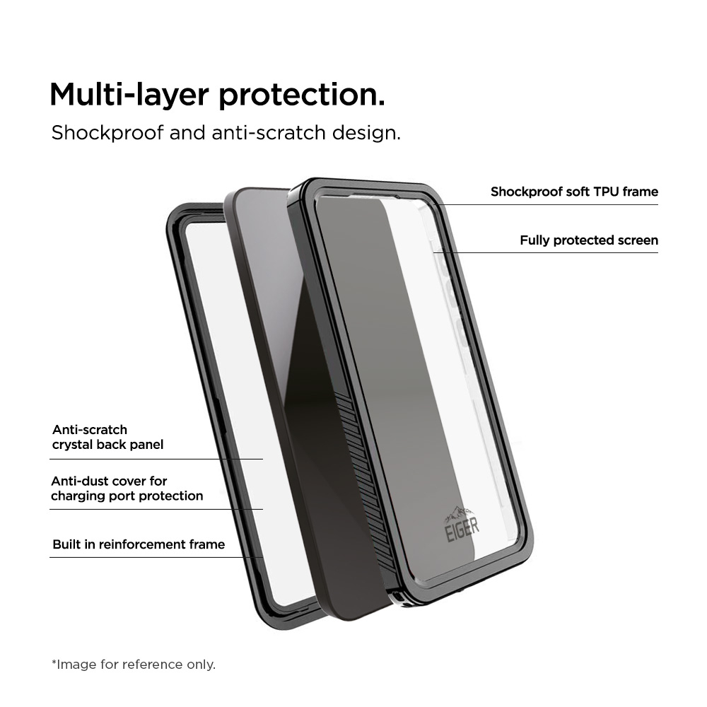 Samsung Galaxy S25  Plus Avalanche Case Wasserfeste Outdoor Schutz Hülle IP68 (EGCA00736) - Schwarz