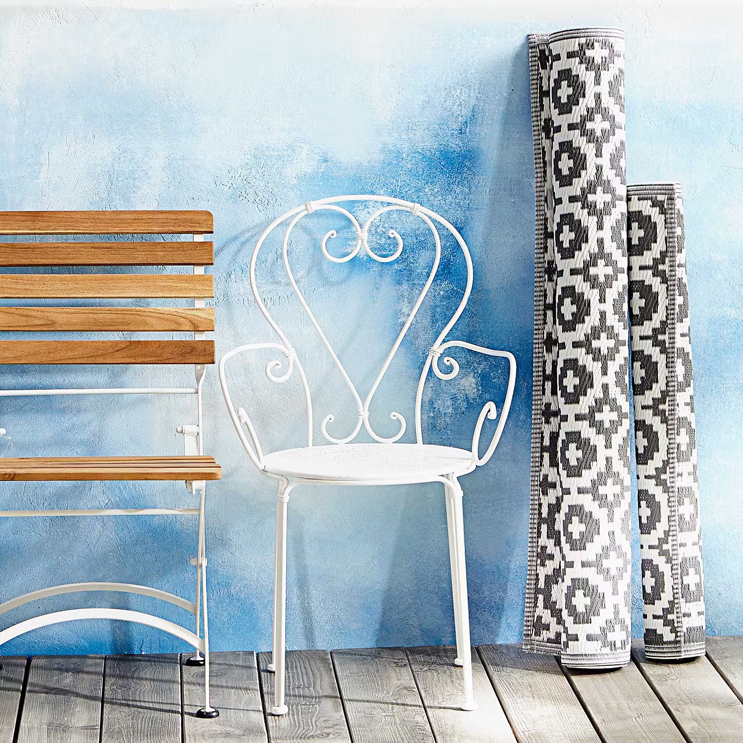 COLOUR CLASH In-/Outdoorteppich Mosaik