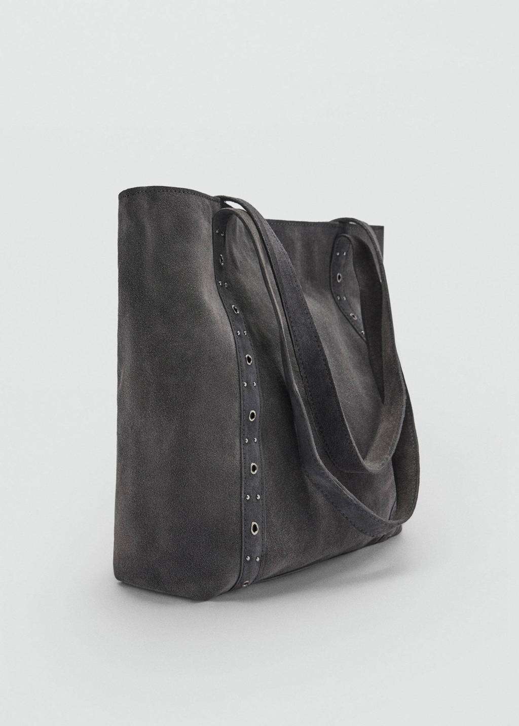 leren shopper antraciet