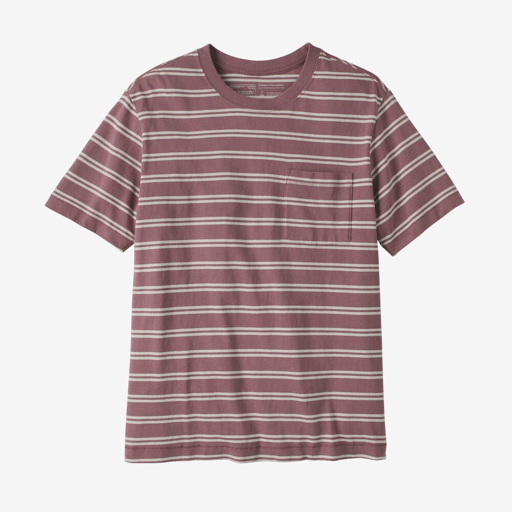 Herren-Baumwoll-T-Shirt mit Brusttasche, mittelschwer, in der Farbe Conversion.
