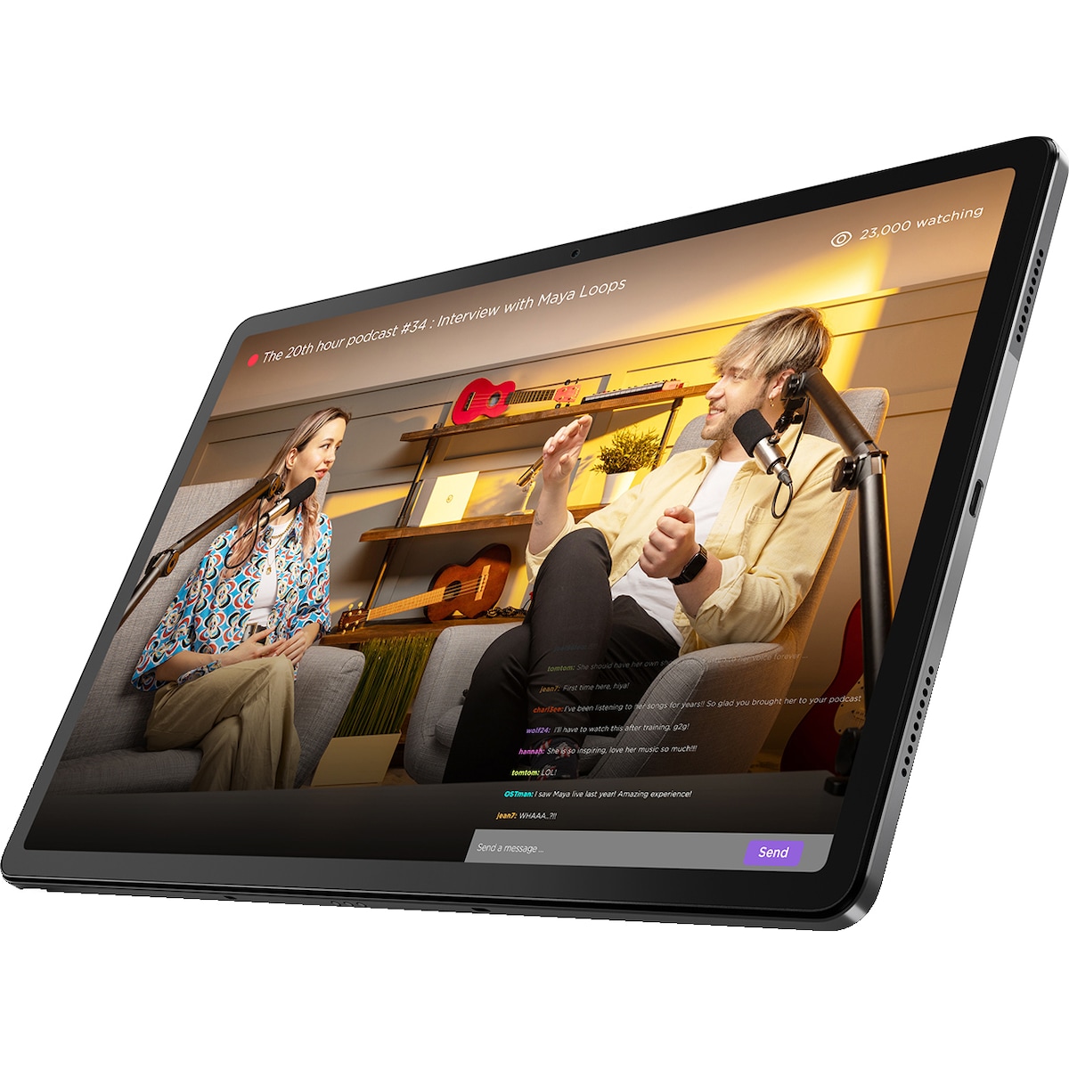 Lenovo P12 WiFi nettbrett 8/128 med penn (grå)