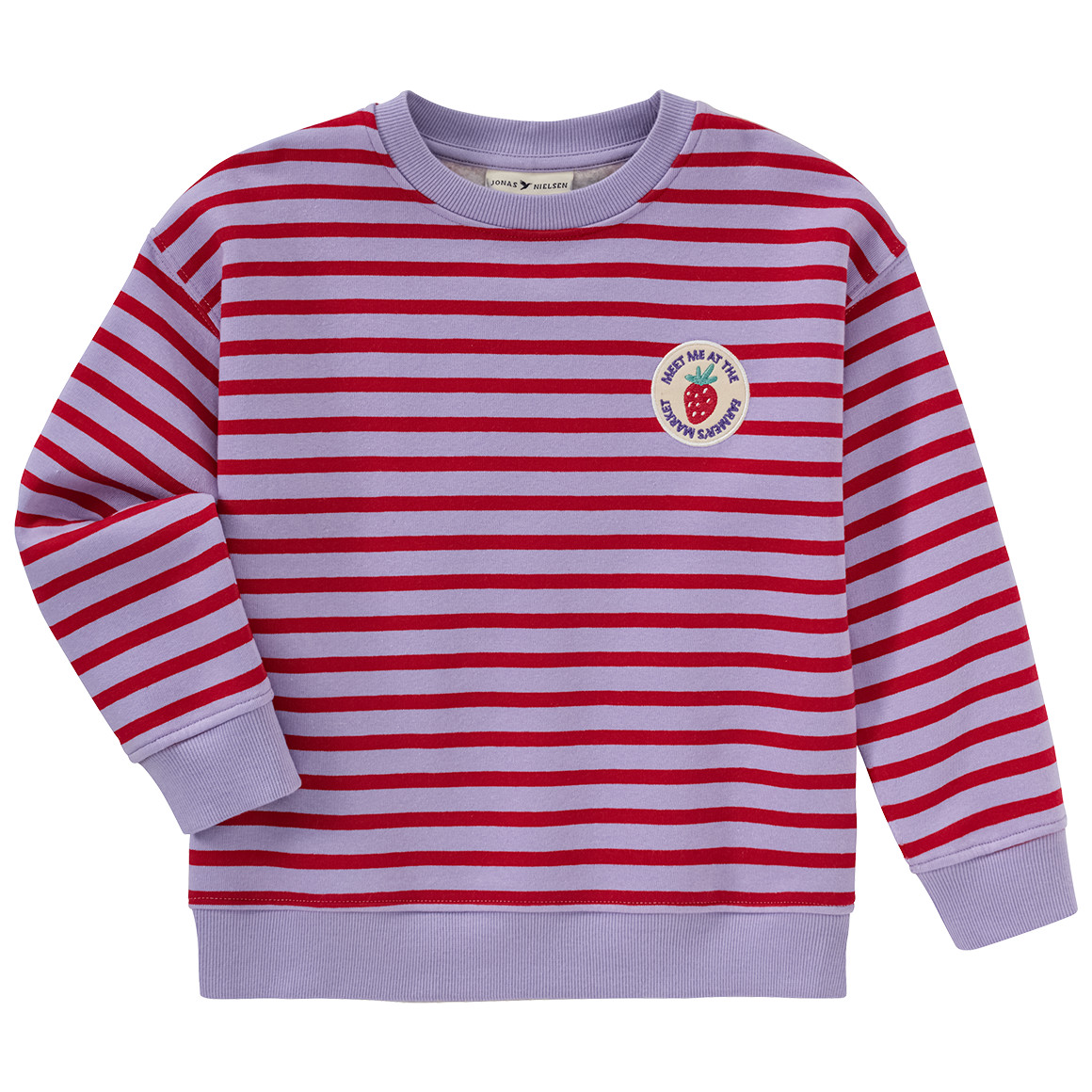 Jonas Nielsen Mädchen Sweatshirt mit Stickerei helllila / rot