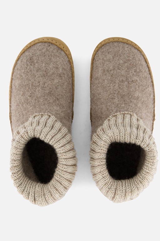 Bergstein Cozy Lux Pantoffels beige Textiel