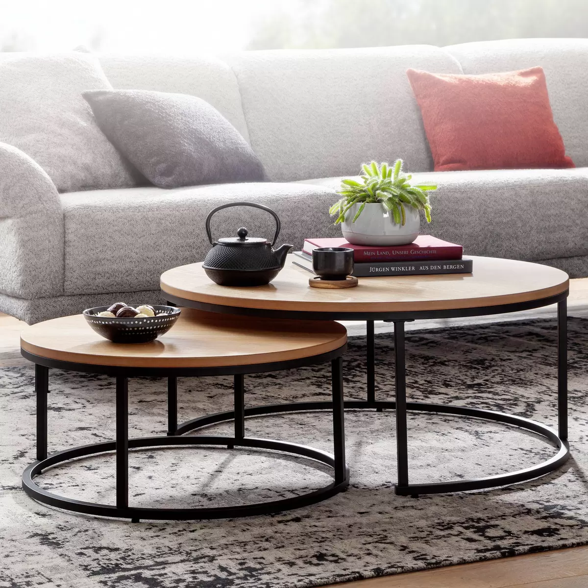 Couchtisch 2er Set Paros Eiche