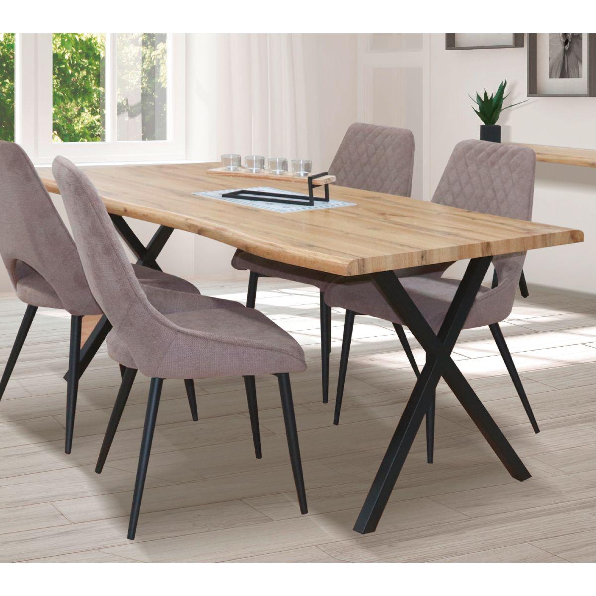 HERMIONE TABLE 180X76X90CM NOIR