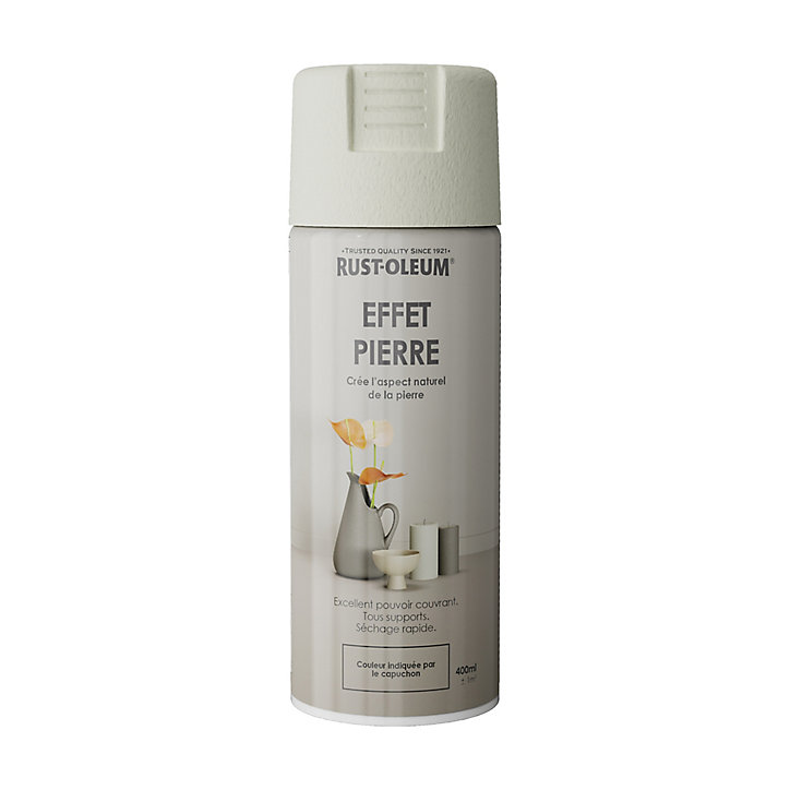 Peinture aérosol effet pierre Rust-Oleum blanc 400ml