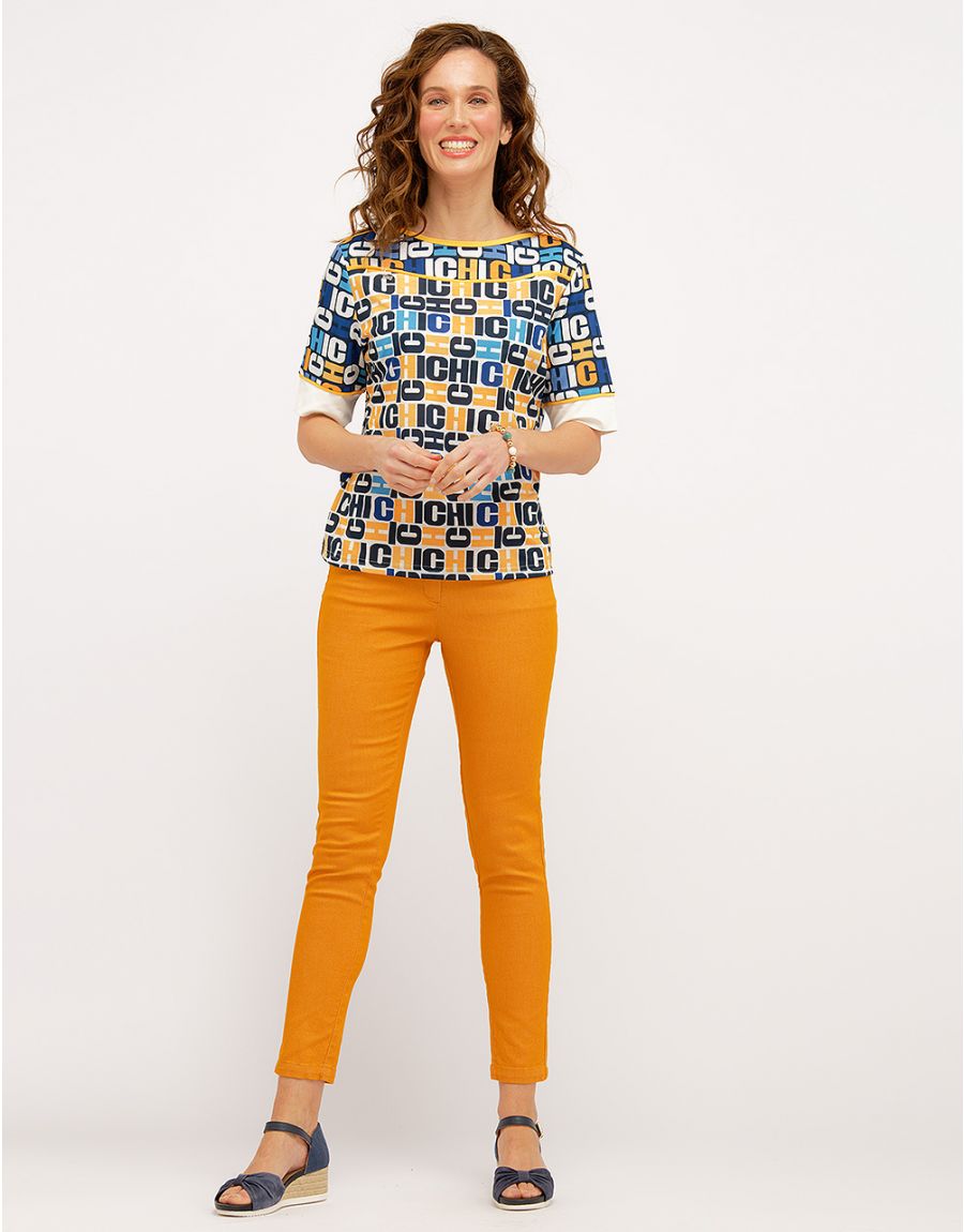 Pantalon jaune stretch