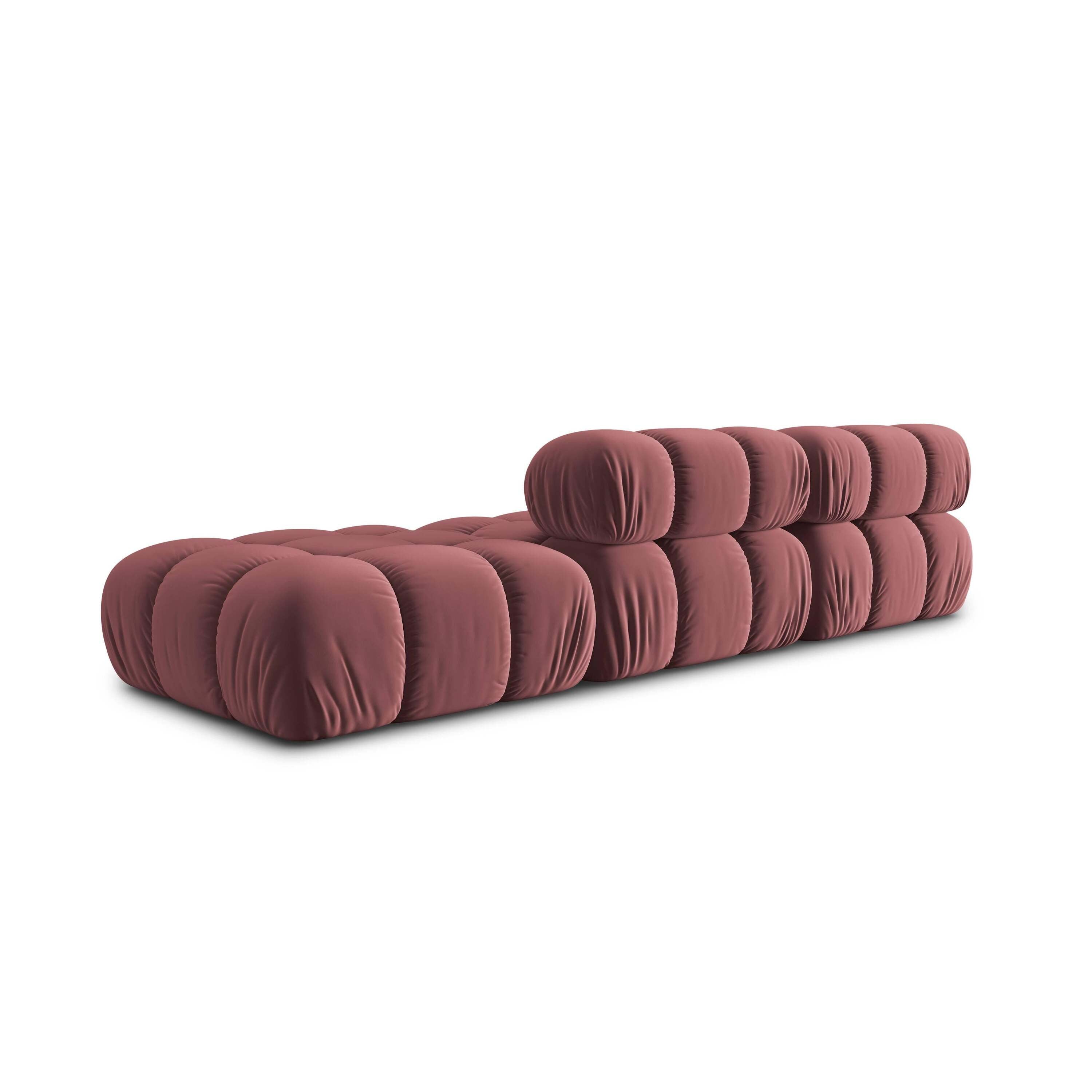 Milo Casa Tropea Modulaire 2-zitsbank Rechts Open met Hocker - Roze