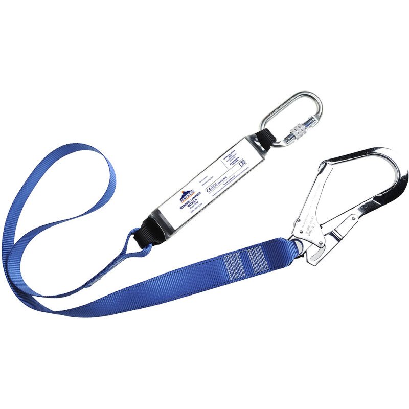 Portwest FP50 Longe en sangle simple de 1,8 m avec absorbeur de chocs Bleu Royal