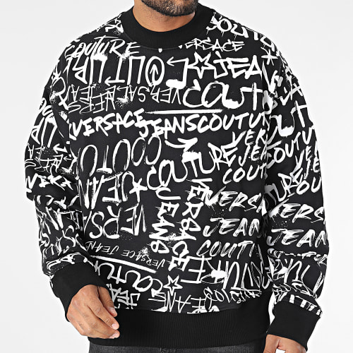 Sweat Crewneck Print 75GAI3O0 Noir Blanc