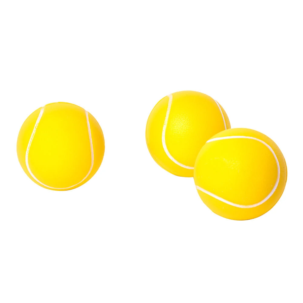 Balle de tennis en mousse jaune x3