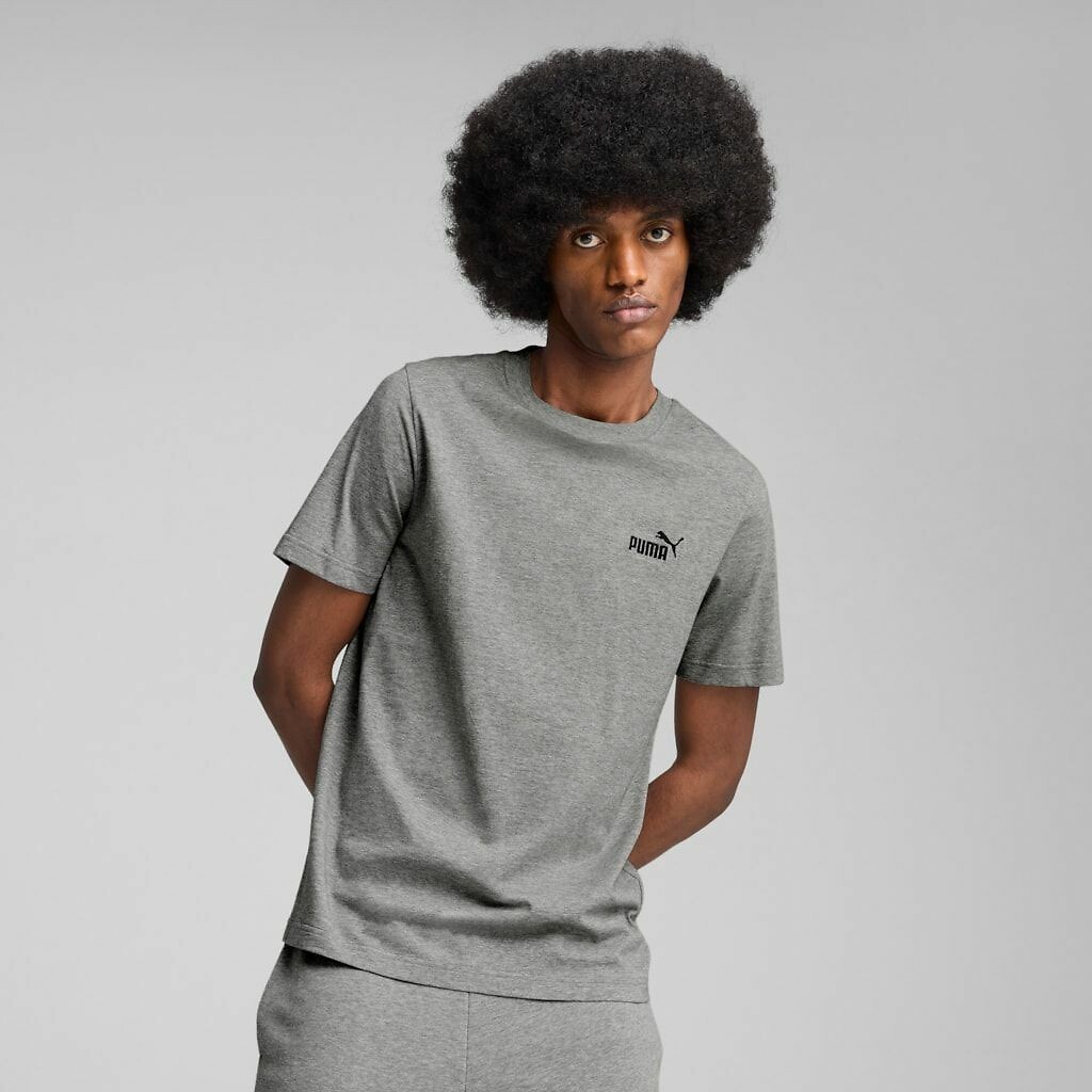 PUMA<br>Camiseta de manga curta, Essentiel, logo pequeno
