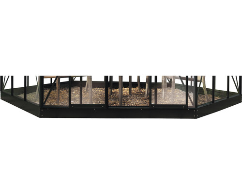 Kas Hallen Atrium, veiligheidsglas 3 mm, 375 x 375 cm, groen