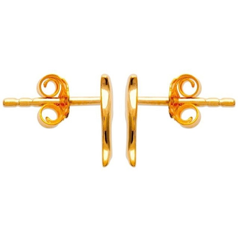 Boucles d'oreilles dauphin pour enfant Plaqué OR 750 3 microns