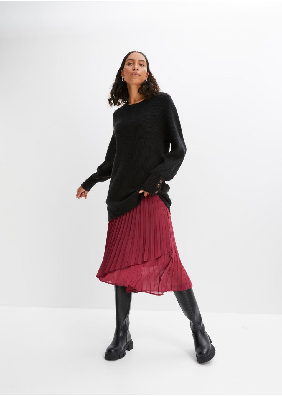 Pull long à boutons