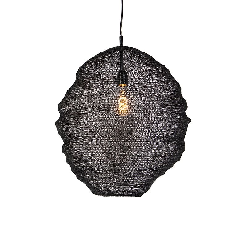 Oosterse hanglamp zwart - Nidum Gran