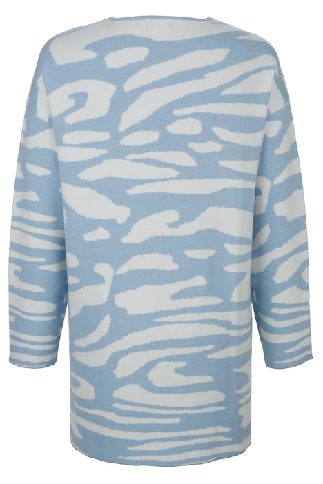Strickjacke, Allovermuster, offene Form
