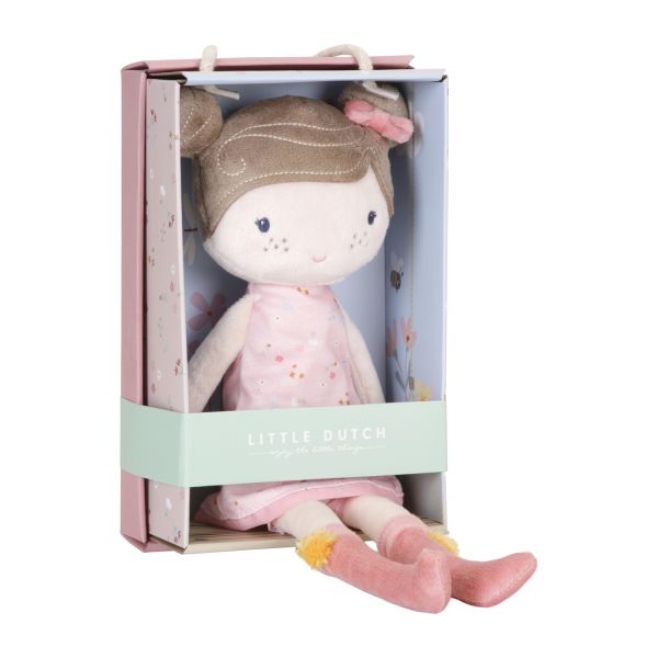 Little Dutch Little Pink Flowers Knuffelpop - Rosa - 35 cm