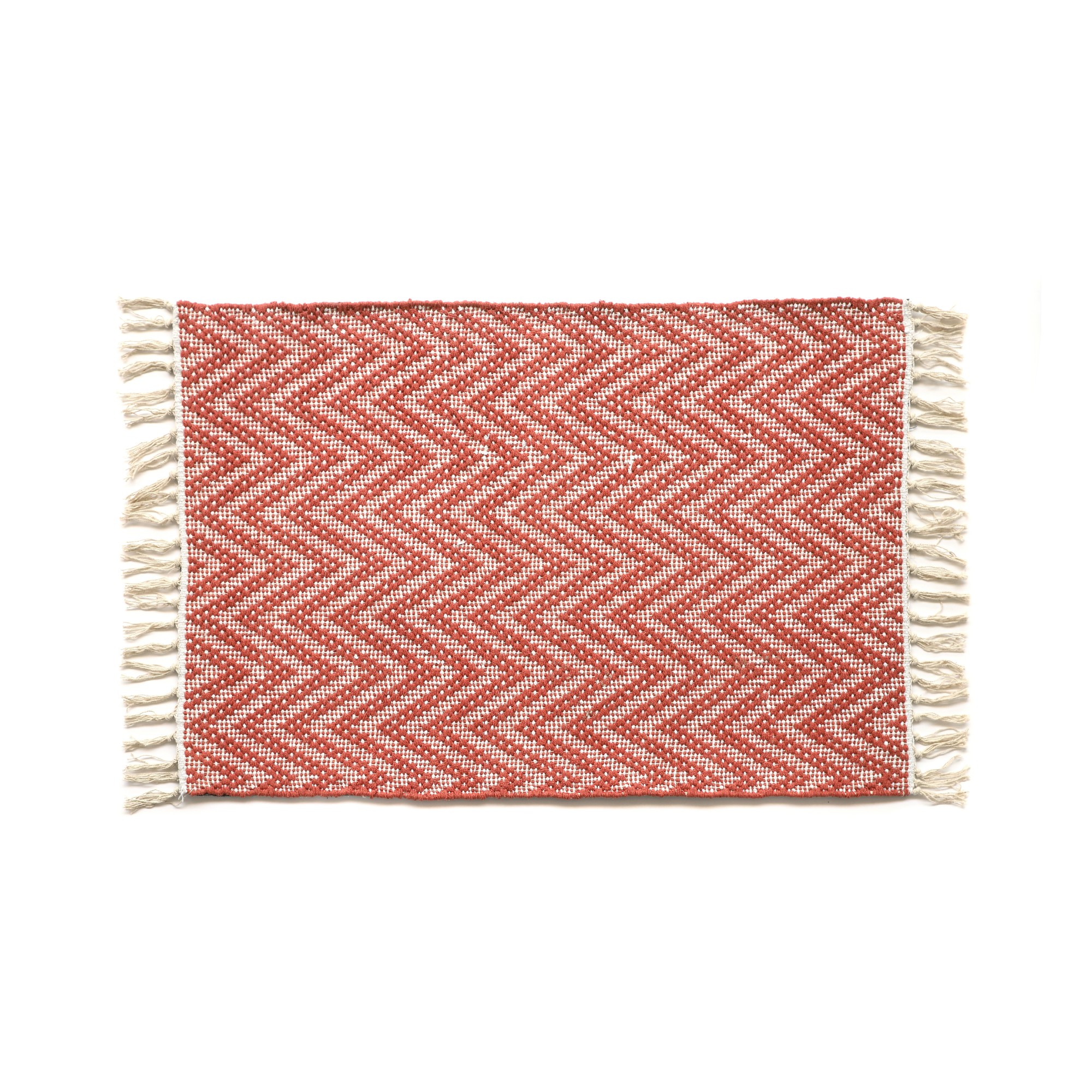 Mini-Rug 'Sutara', rot-weiß, T 60 cm, B 90 cm von fischer's lagerhaus