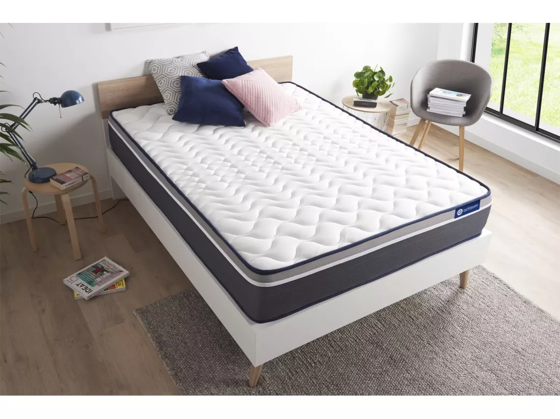 ACTISOM Matelas 140x200 Latex+Mémoire de forme Maxi épaisseur 7zones de confort