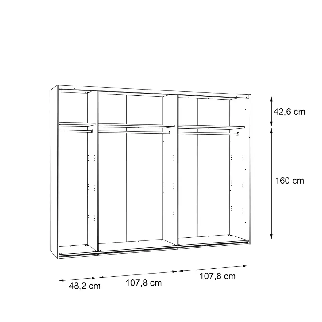 Schwebetürenschrank Fayola 270 x 211 cm