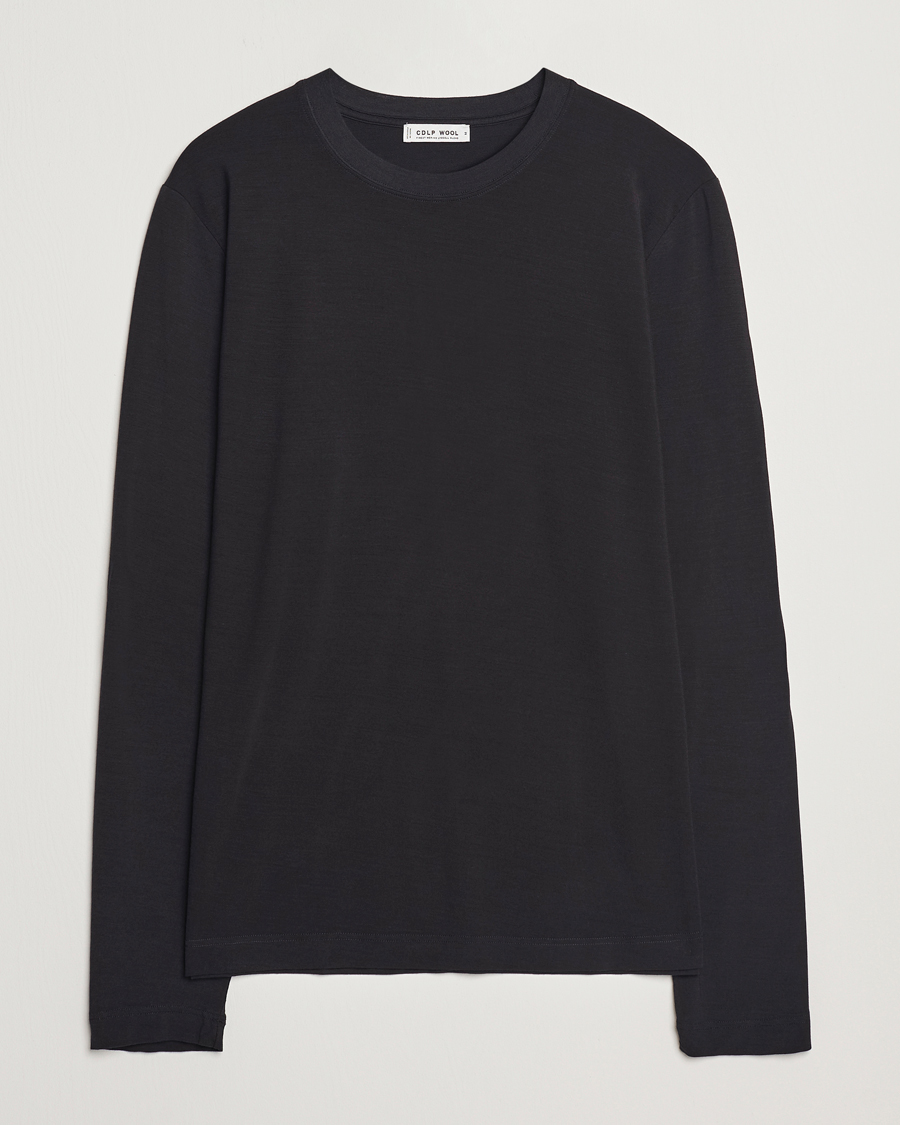 CDLP Wool Long Sleeve T-Shirt Black