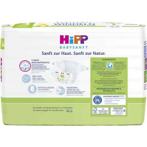 Babysanft Windeln Midi Größe 3 (6-10 kg), Doppelpack
