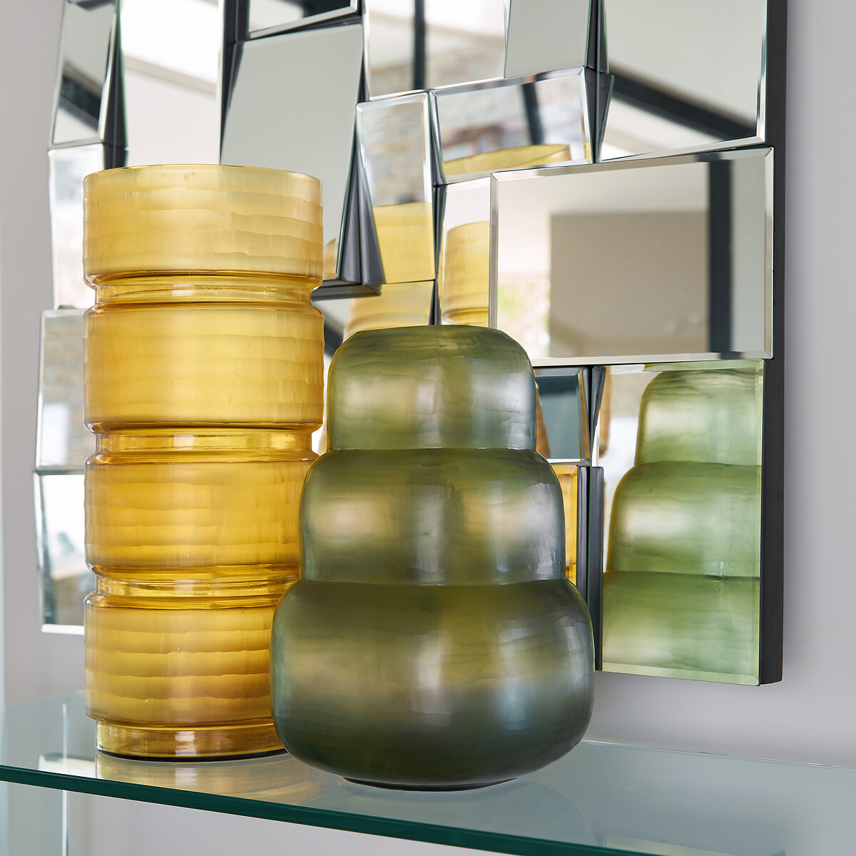 AM.PM<br>Vaso de vidro amarelo transparente, Sunira