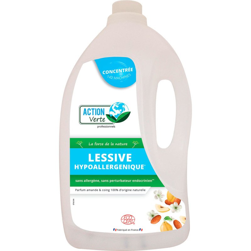 Lessive liquide Hypoallergénique Action verte - 142 lavages - Flacon de 5 L