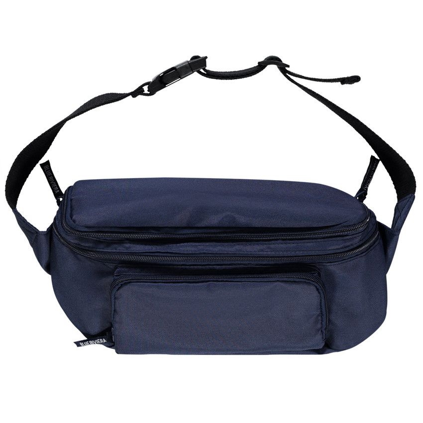 Sac à dos banane 2 en 1 print texte - Bleu marine