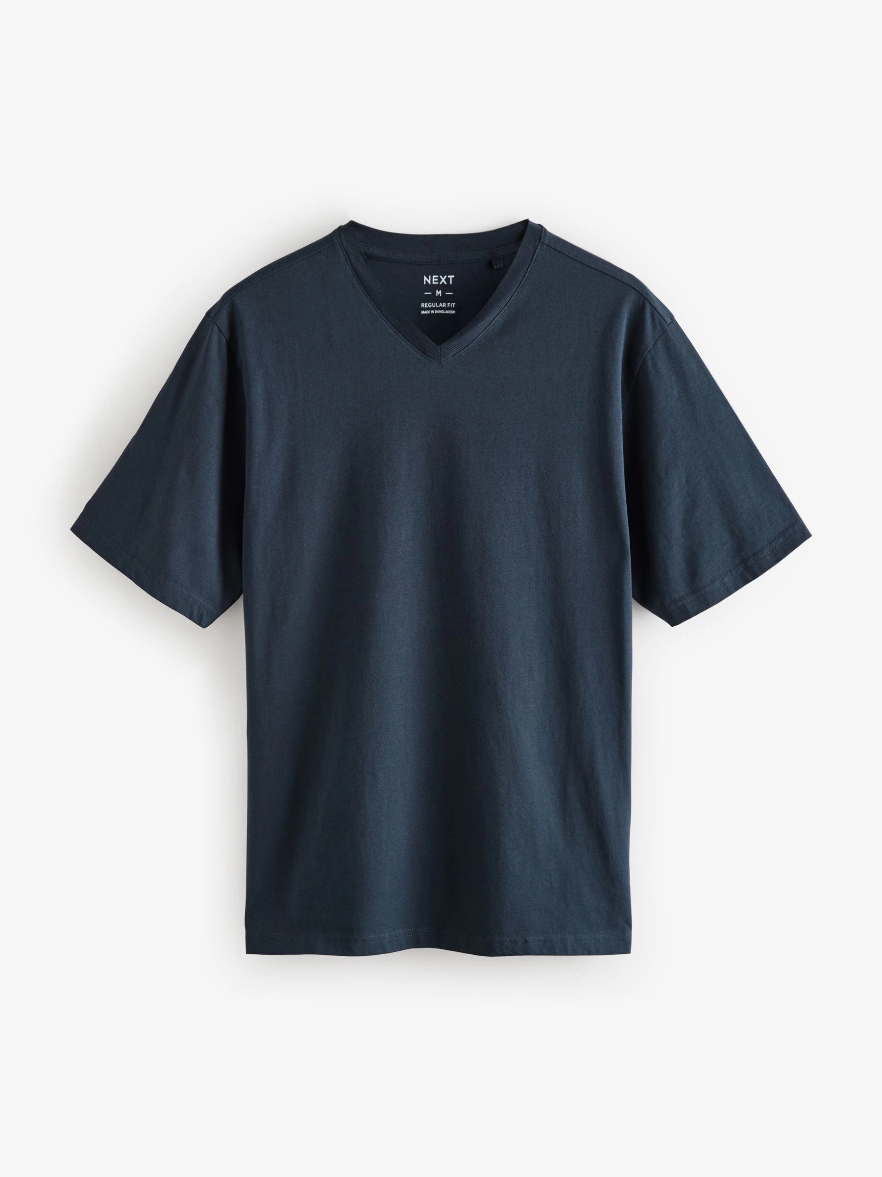 Zwart/Wit/Blauw/Grijs - Essentiële T-shirts met V-hals van 100% katoen verpakking van 6