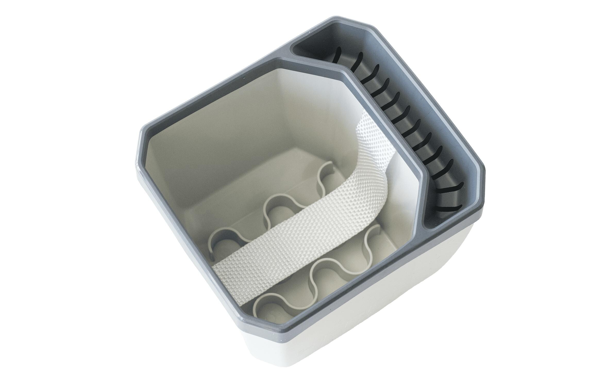 HERBS BUDDY Kräutertopf Grau/HellgrauKräutertopf mit Wasserreservoir und Kippfunktion